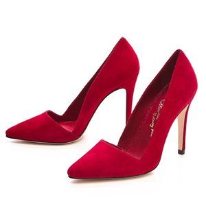Alice + Olivia - Suede Pumps - Red - sz 36